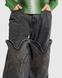 Evergreen Maxi Cowboy Cuff Jeans Evergreen Vintage Black
