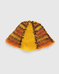 Farveblok Mohair Beanie Orange