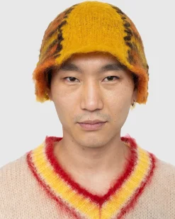 Farveblok Mohair Beanie Orange