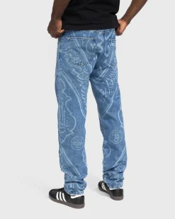 Fatin Denim Bukser Indigo Med Print