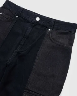 Fem-Pocket Cargo Denim Sort
