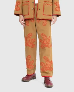 Field Maple Bukser Brun/Rod