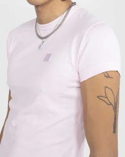 Fitted Crewneck T-Shirt Lys Pink