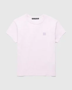 Fitted Crewneck T-Shirt Lys Pink