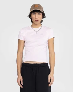 Fitted Crewneck T-Shirt Lys Pink