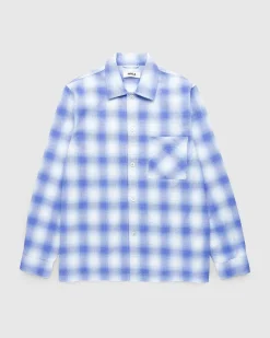 Flanell Pyjamasskjorte Lysebla Plaid