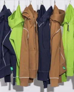 Fleece-Haettetroje Med Kontrastsom Gron