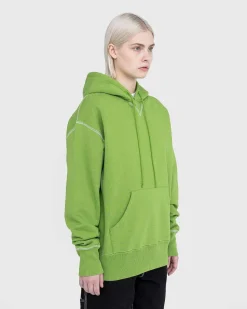 Fleece-Haettetroje Med Kontrastsom Gron
