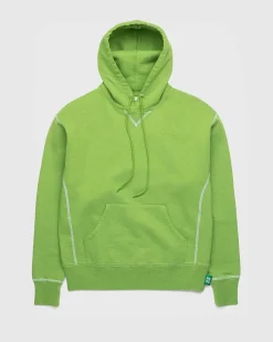 Fleece-Haettetroje Med Kontrastsom Gron
