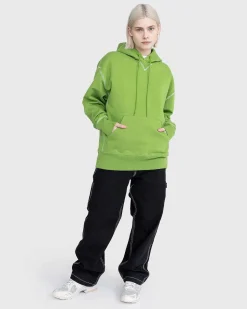 Fleece-Haettetroje Med Kontrastsom Gron