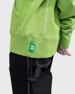 Fleece-Haettetroje Med Kontrastsom Gron