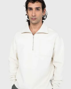 Fleece Quarter Zip Off-White