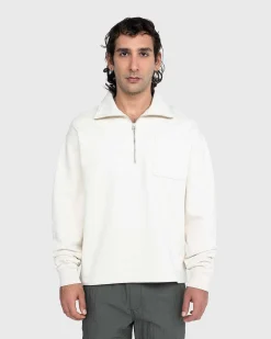 Fleece Quarter Zip Off-White