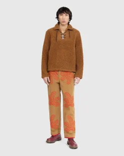 Fleece Tie-Up Pullover Karamel