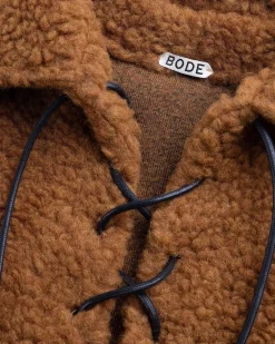 Fleece Tie-Up Pullover Karamel