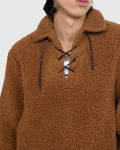 Fleece Tie-Up Pullover Karamel