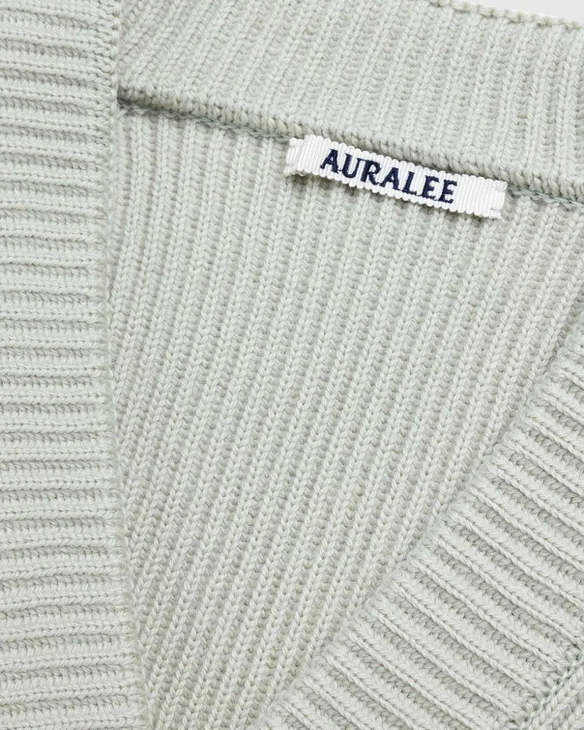 Fransk Merino Rib Strik Cardigan Light Khaki
