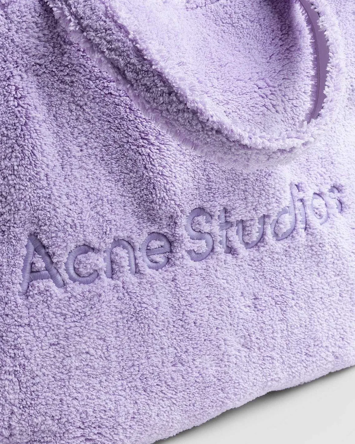 Furry Logo Skulder Tote Bag Lilac Purple