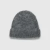Fuzzy Beanie Charcoal Alpaca