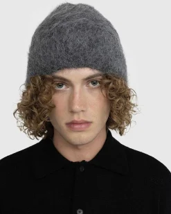 Fuzzy Beanie Charcoal Alpaca