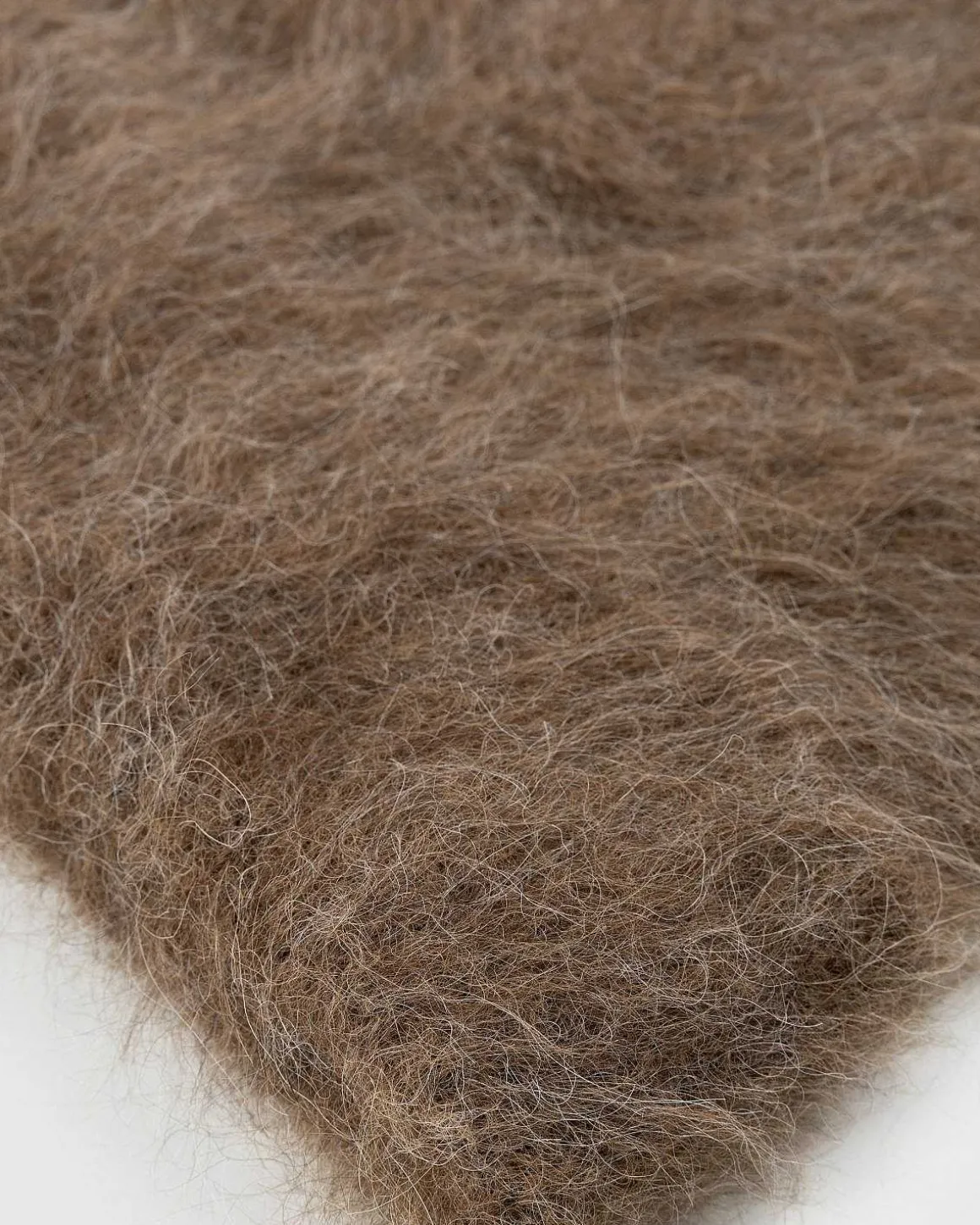 Fuzzy Beanie Taupe Alpaca