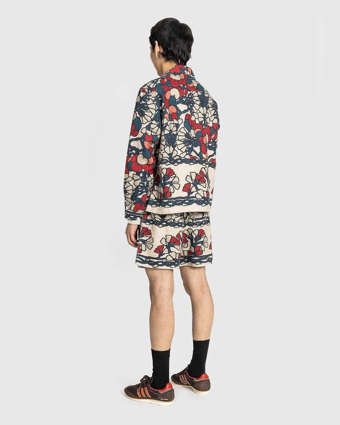 Garden Lattice Shorts Ecru/Multi