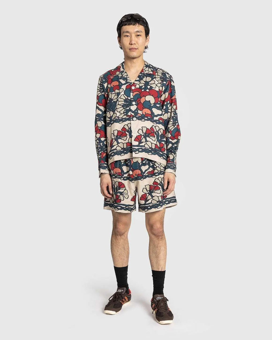Garden Lattice Shorts Ecru/Multi