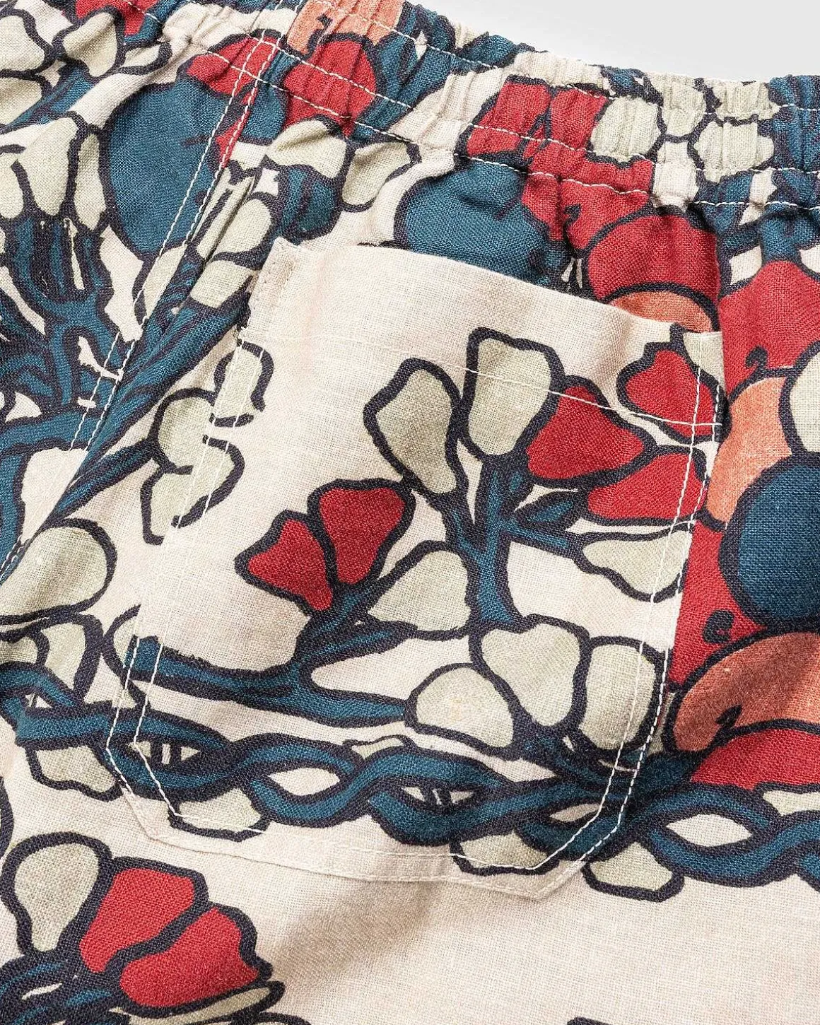 Garden Lattice Shorts Ecru/Multi