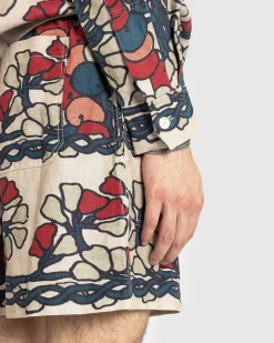 Garden Lattice Shorts Ecru/Multi