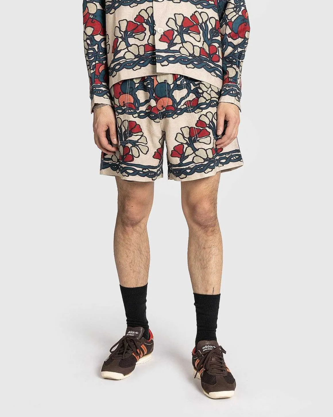 Garden Lattice Shorts Ecru/Multi