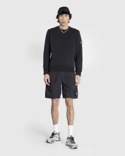 Garment-Dyed Crewneck Sweatshirt Sort