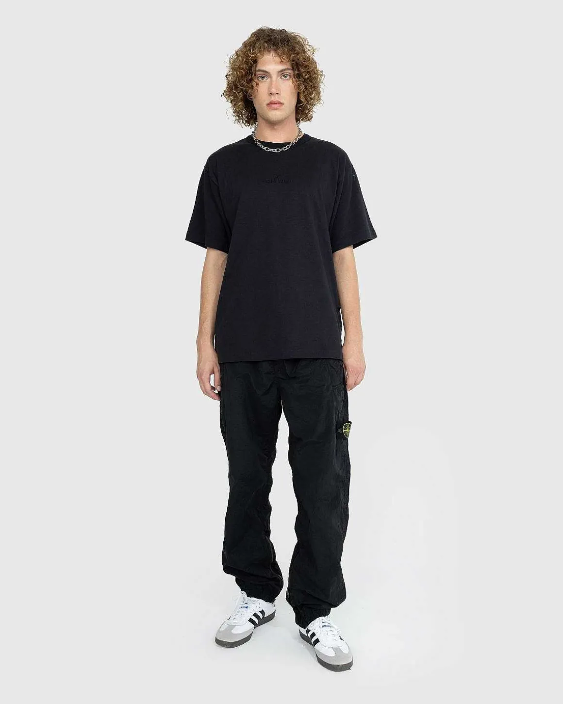 Garment-Dyed Logo T-Shirt Sort