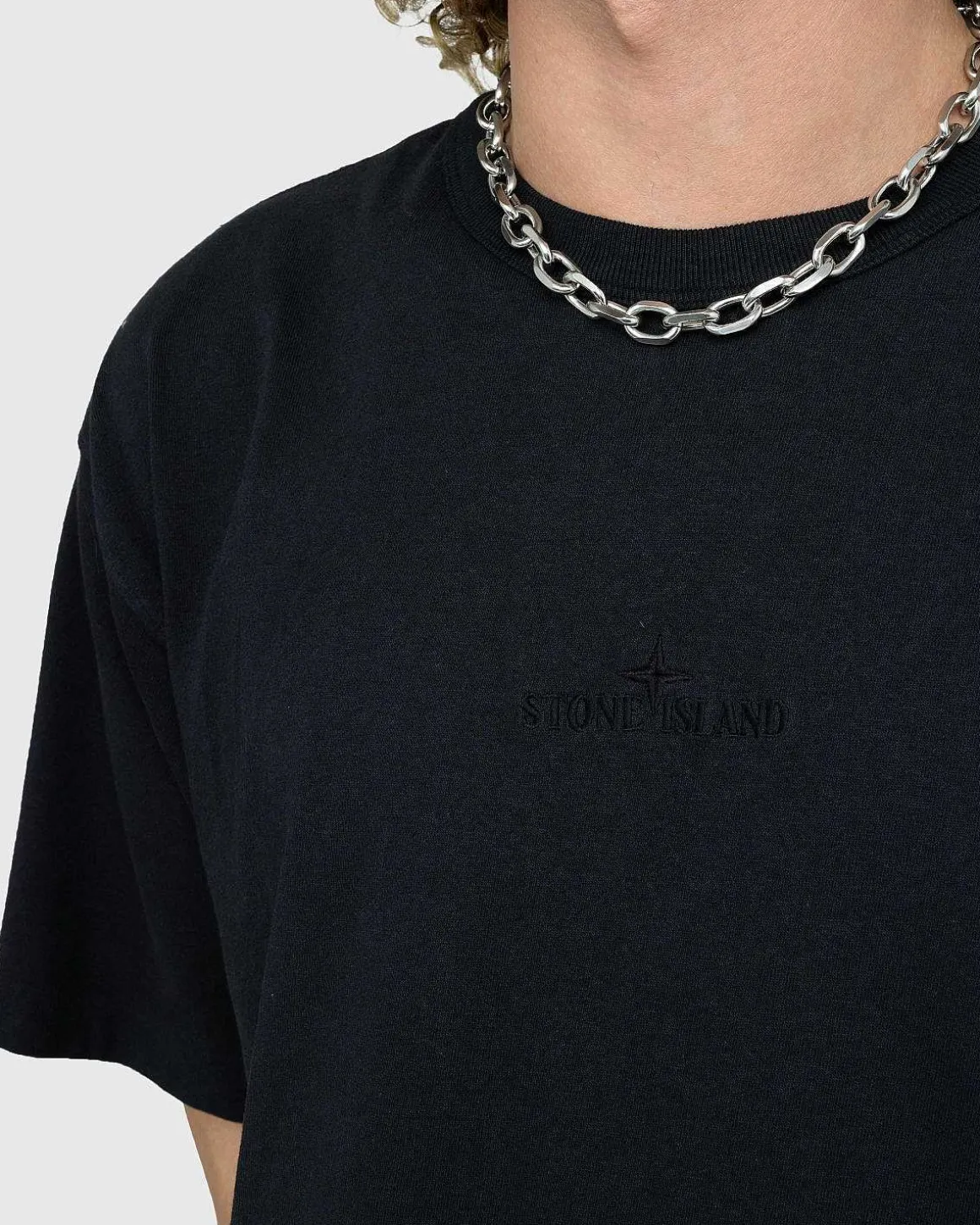 Garment-Dyed Logo T-Shirt Sort