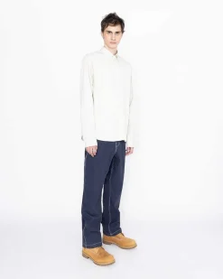 Garment-Dyed Peach Langaermet Skjorte Gra