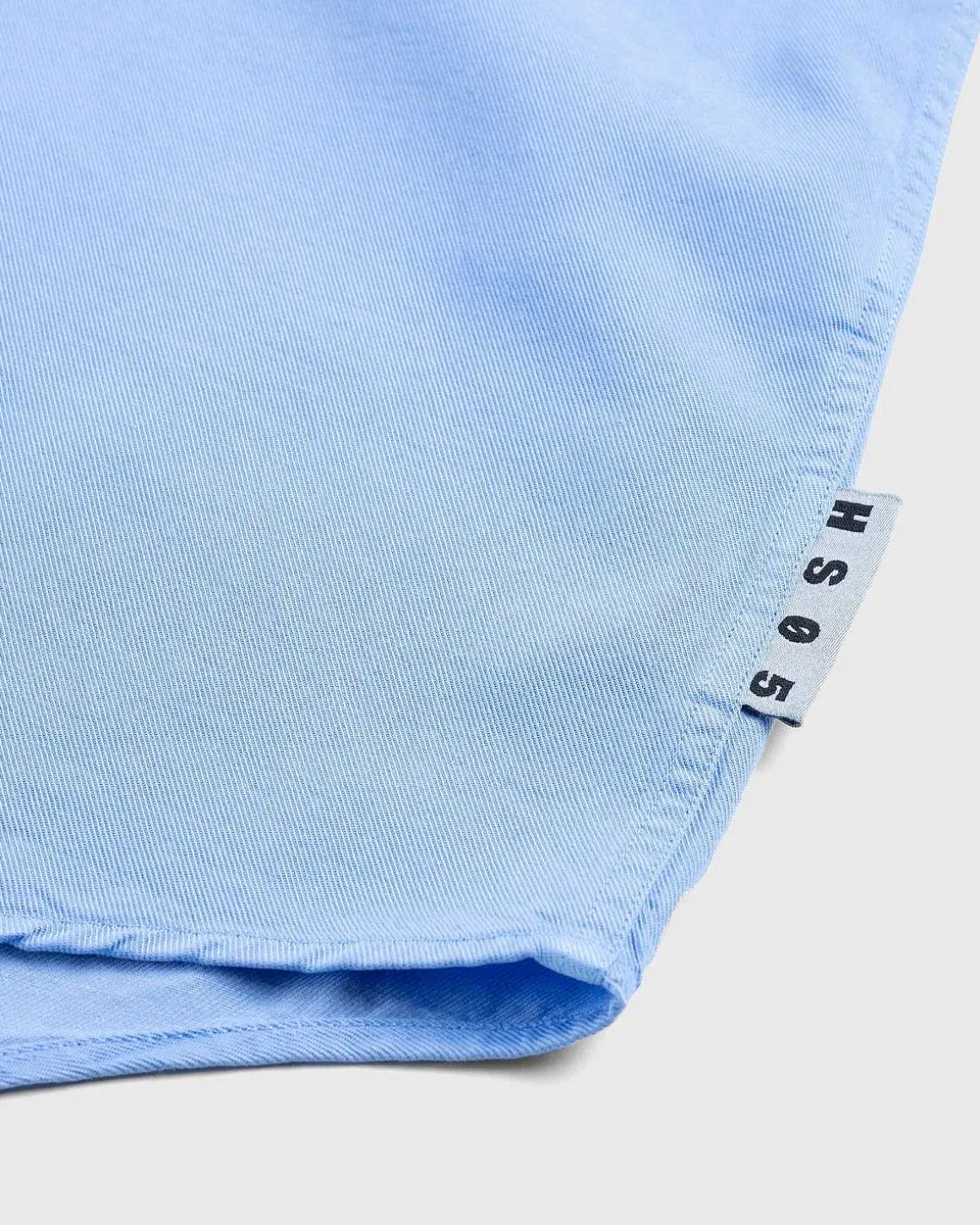 Garment-Dyed Peach Langaermet Skjorte Bla