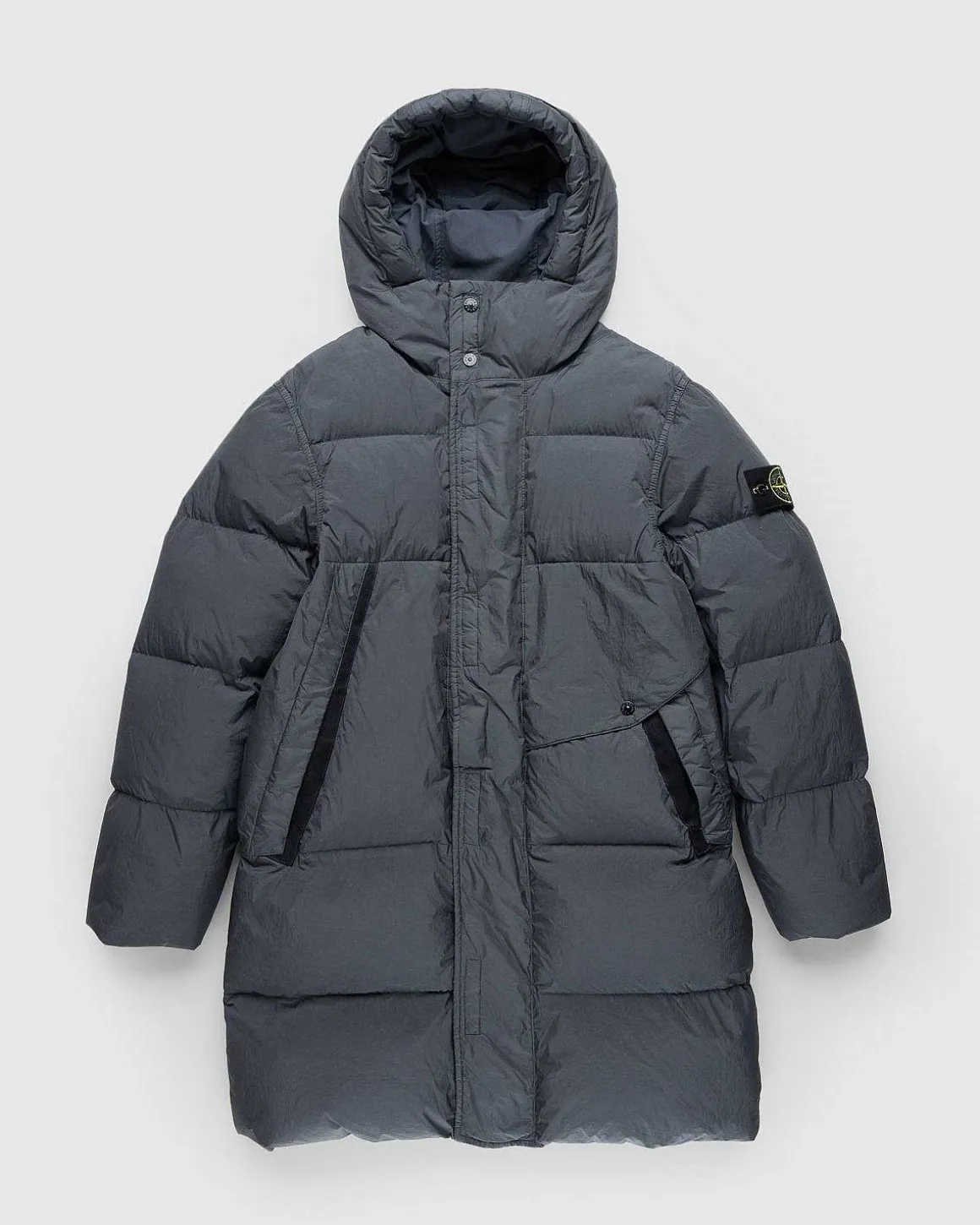 Garment-Farvet Lang Jakke Blygra