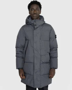 Garment-Farvet Lang Jakke Blygra