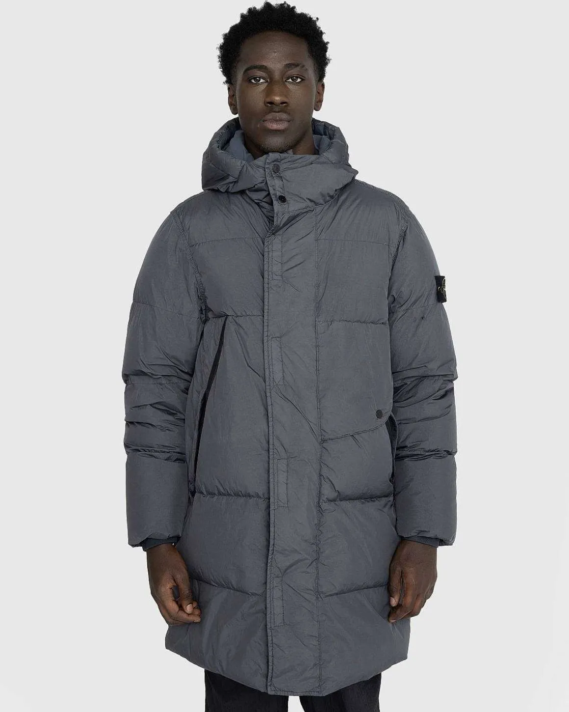 Garment-Farvet Lang Jakke Blygra