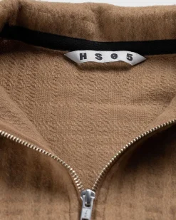 Genanvendt Half-Zip Uld Fleece Brun