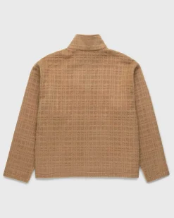 Genanvendt Half-Zip Uld Fleece Brun