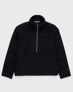 Genbrugt Half-Zip Uld Fleece Sort