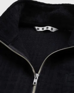 Genbrugt Half-Zip Uld Fleece Sort