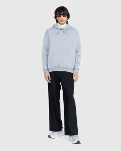 Glat Blod Pullover Haettetroje Bla/Gra
