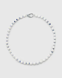 Gradient Crystal Pearl Chain Solv/Hvid