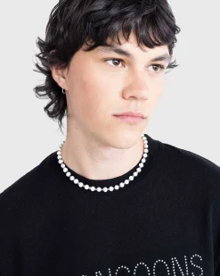 Gradient Crystal Pearl Chain Solv/Hvid