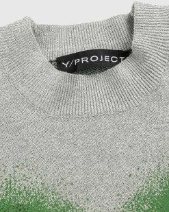 Gradient Knit Crewneck Sweater Gron