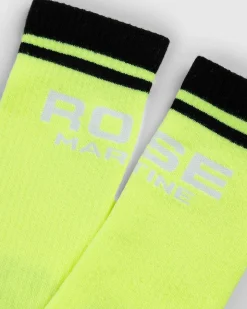 Grafiske Sokker Multipack Sort/Fluro Gul