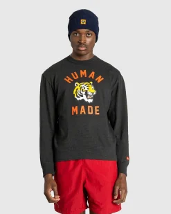 Grafisk L/S T-Shirt Sort