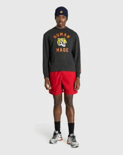 Grafisk L/S T-Shirt Sort