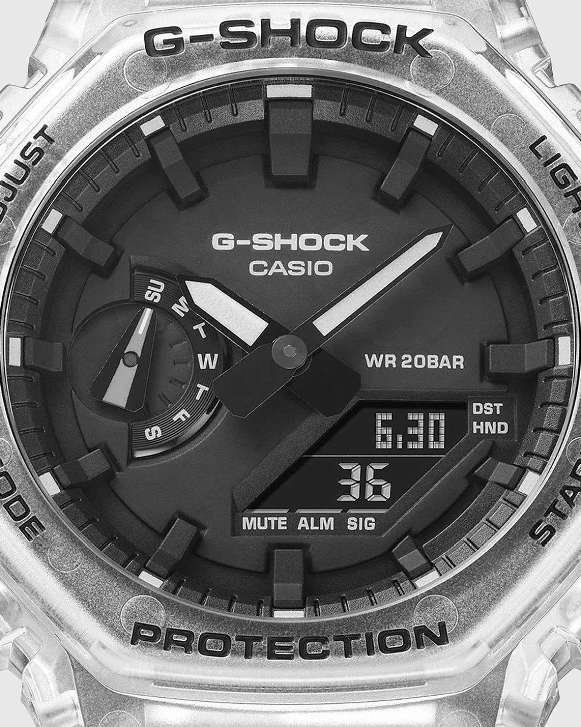 G-Shock Ga-2100Ske-7Aer Gennemsigtig Hvid